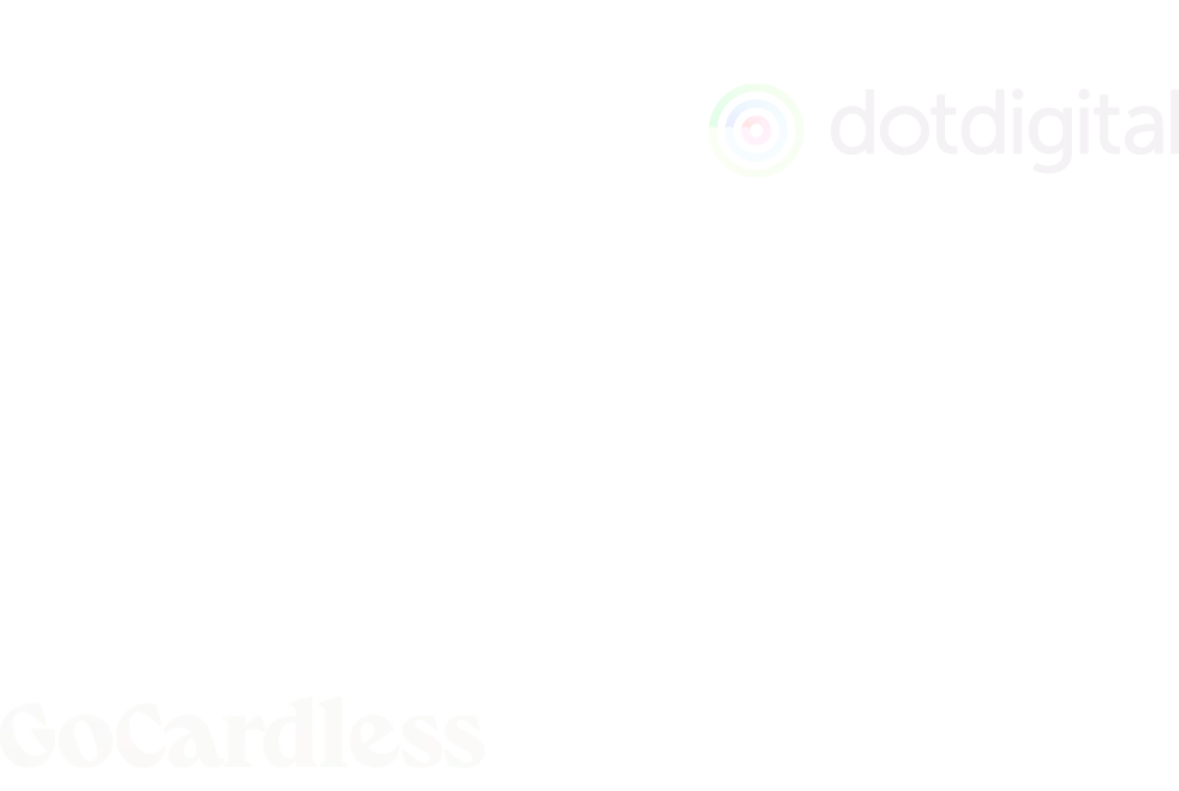 Salesforce, dot digital, Zapier, PayPal, GoCardless and Stripe logos